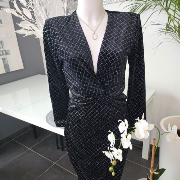 ZARA SHIMMERY VELVET DRESS ladies medium - Picture 6 of 12
